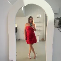 Aje Anima Ruched Mini Dress Size 12 for rent on The Volte - image 1