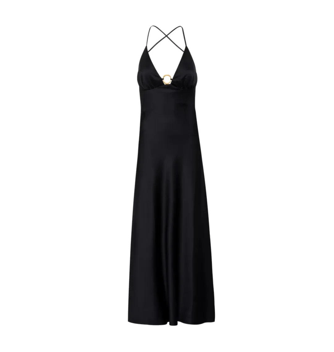 Manning Cartell Liquid Asset Slip Dress Black Size AU 12 Fits 10-12 for rent on The Volte - main image