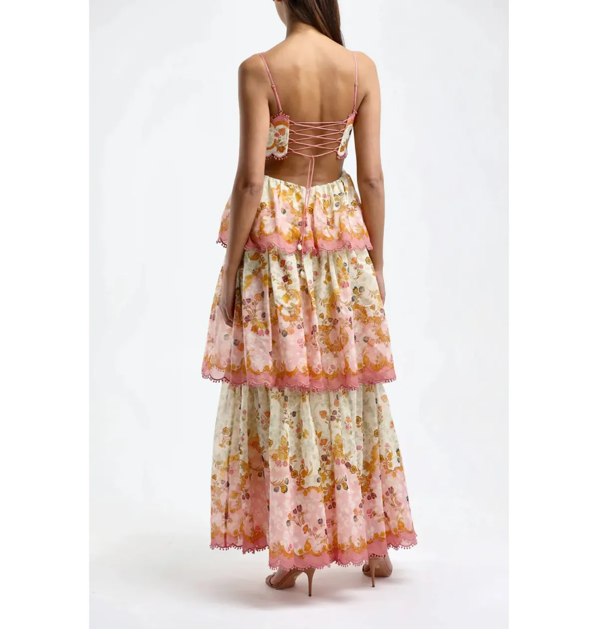Zimmermann The Laurel Frill Midi Dress in Floral Size 1 / AU 10 - Image 2