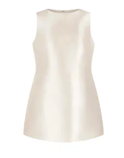 Odd Muse Ultimate Muse Satin Shift Mini Dress Creamy Blush Rose Size 10 for rent on The Volte - image 5