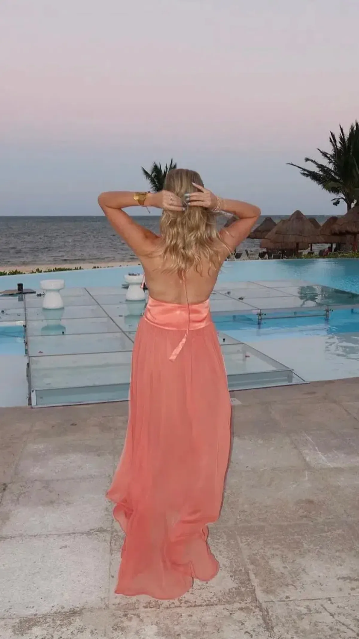 Arcina Ori Serena Dress Coral Size 10 - Image 3