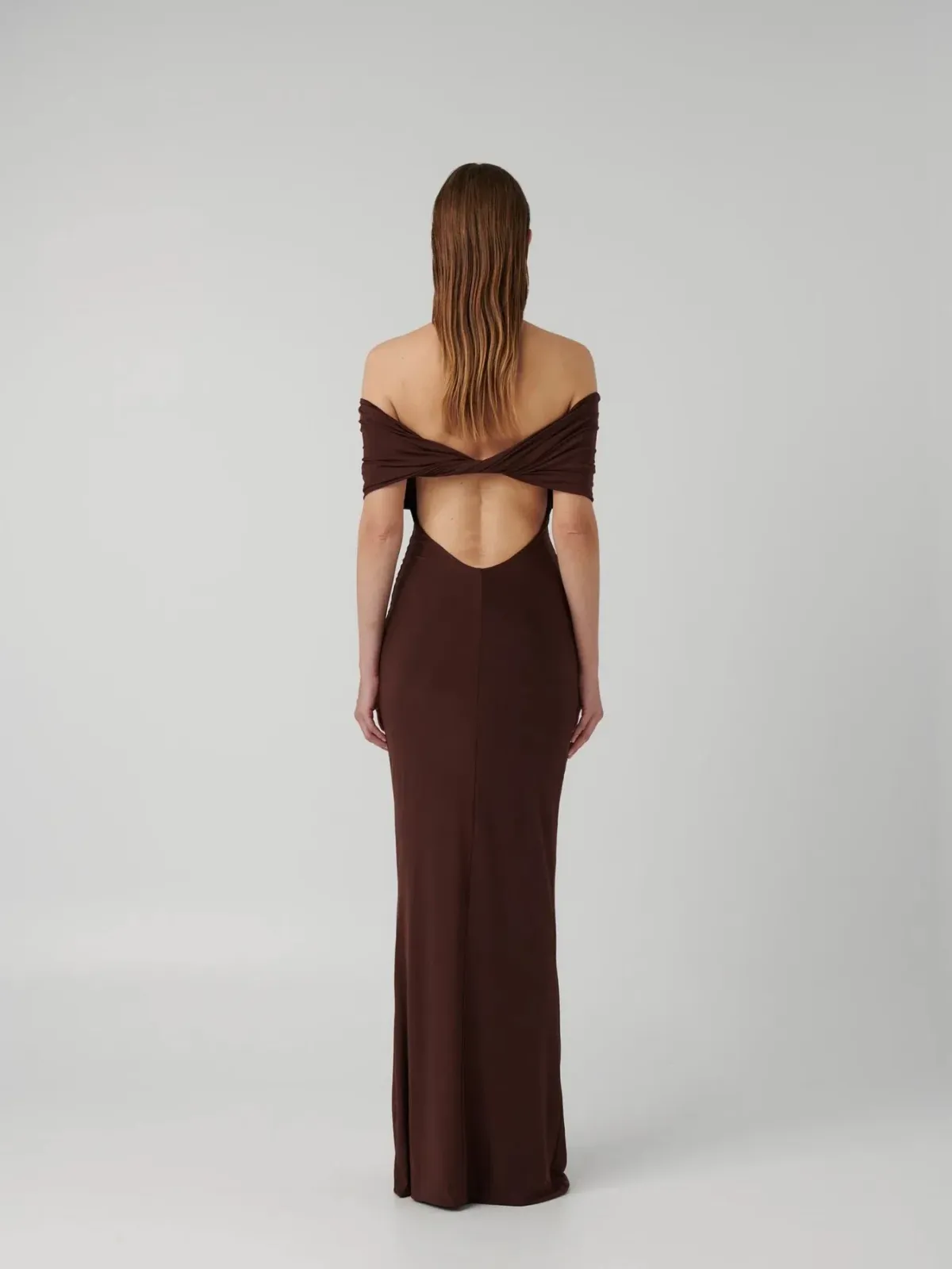 Effie Kats Viela Gown Cocoa Brown Size XS (6 AU) - Image 5