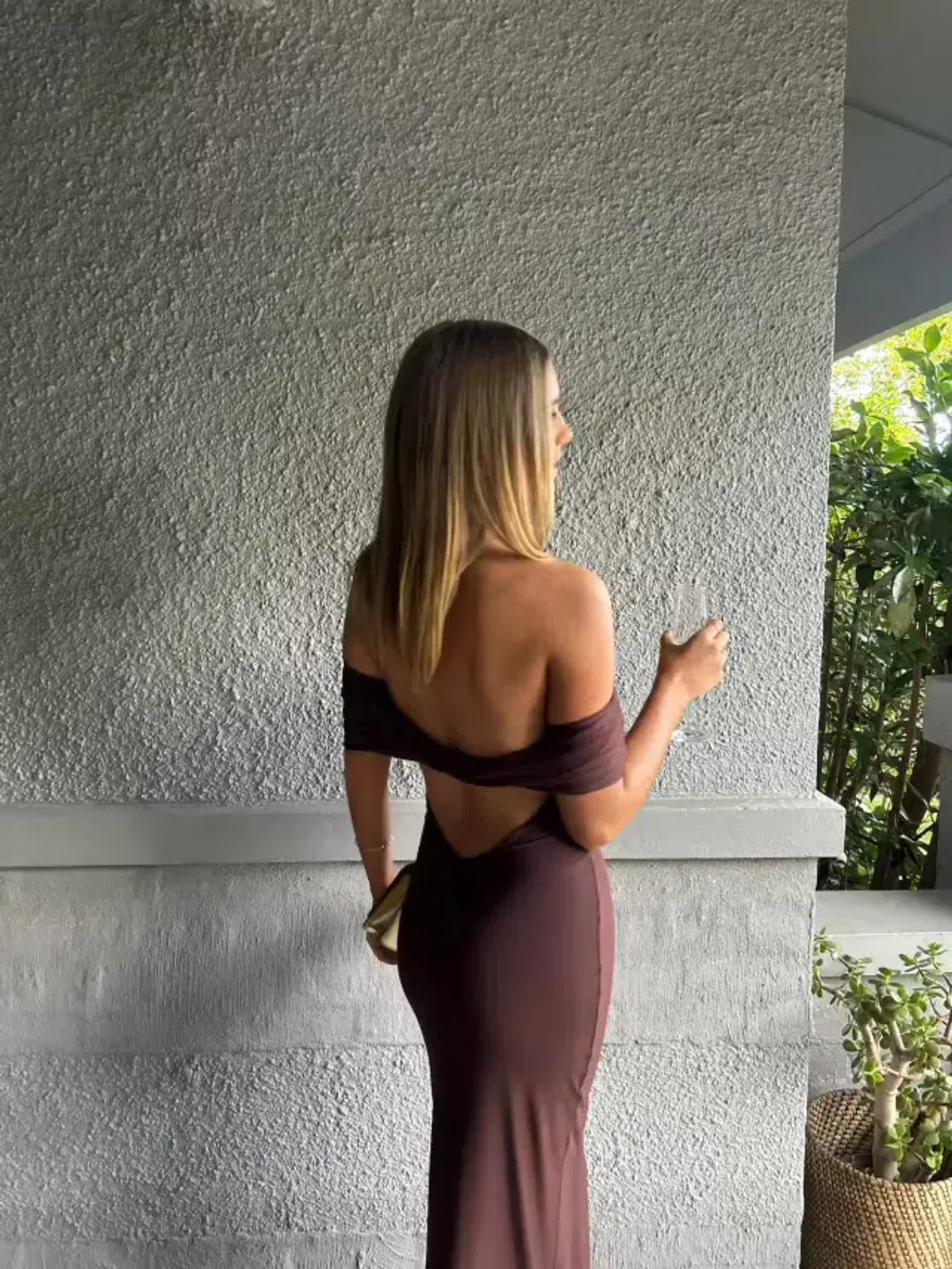 Effie Kats Viela Gown Cocoa Brown Size XS (6 AU) - Image 8