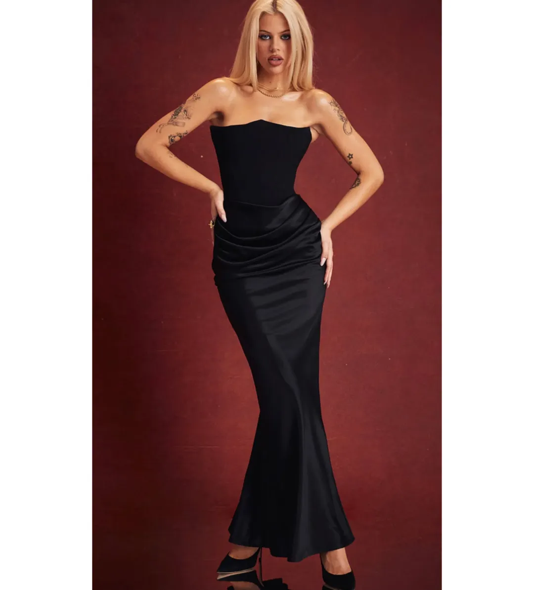 House of CB Persephone Dress Black Size S/Au 8 for rent on The Volte - main image