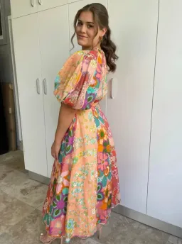 Zimmermann Lola Panelled Crop & Skirt Set in Spliced Floral Size 0 / AU 8 for rent on The Volte - image 2