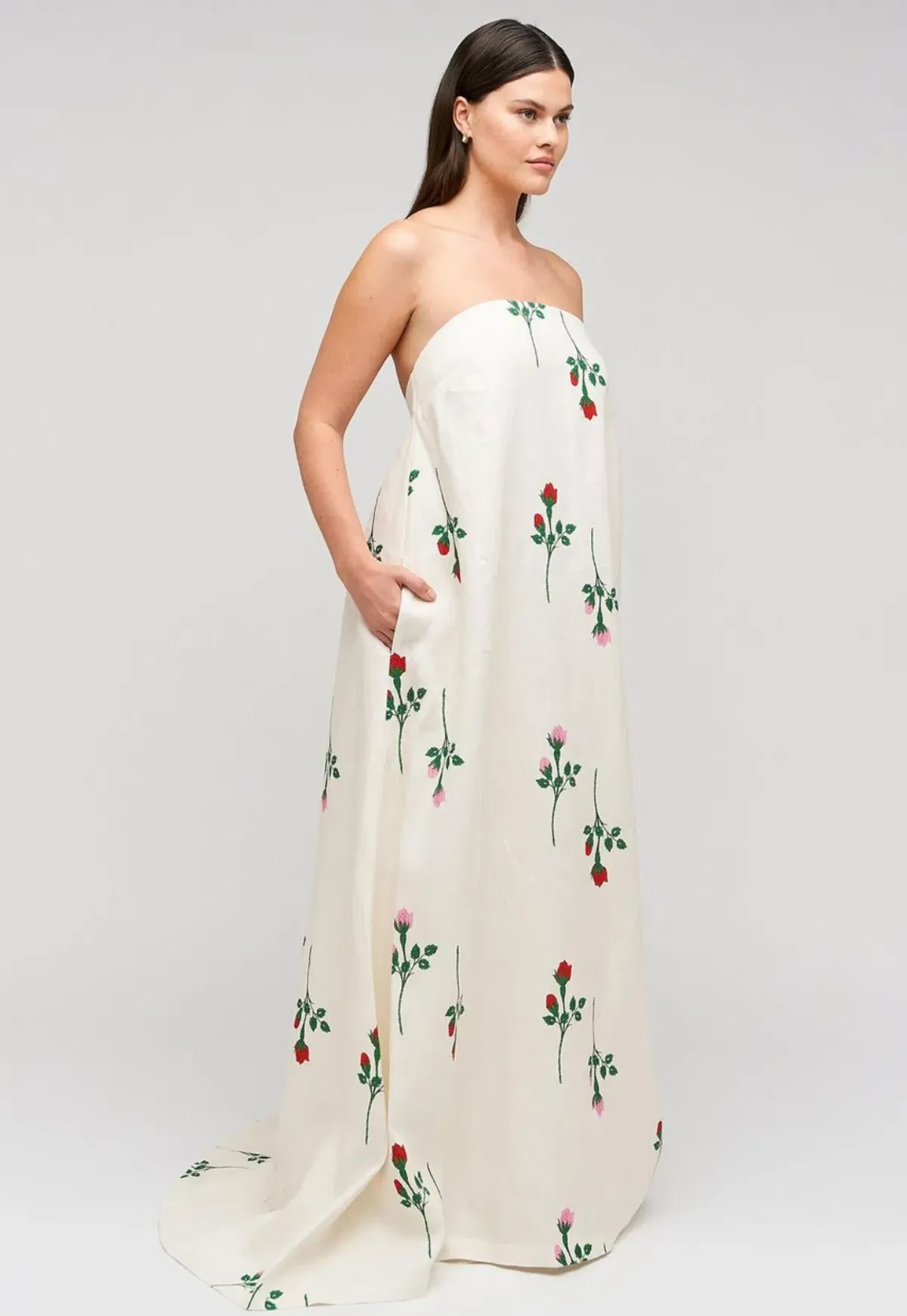 Oroton Rosebud Gown In Antique White Size AU 10 - Image 5