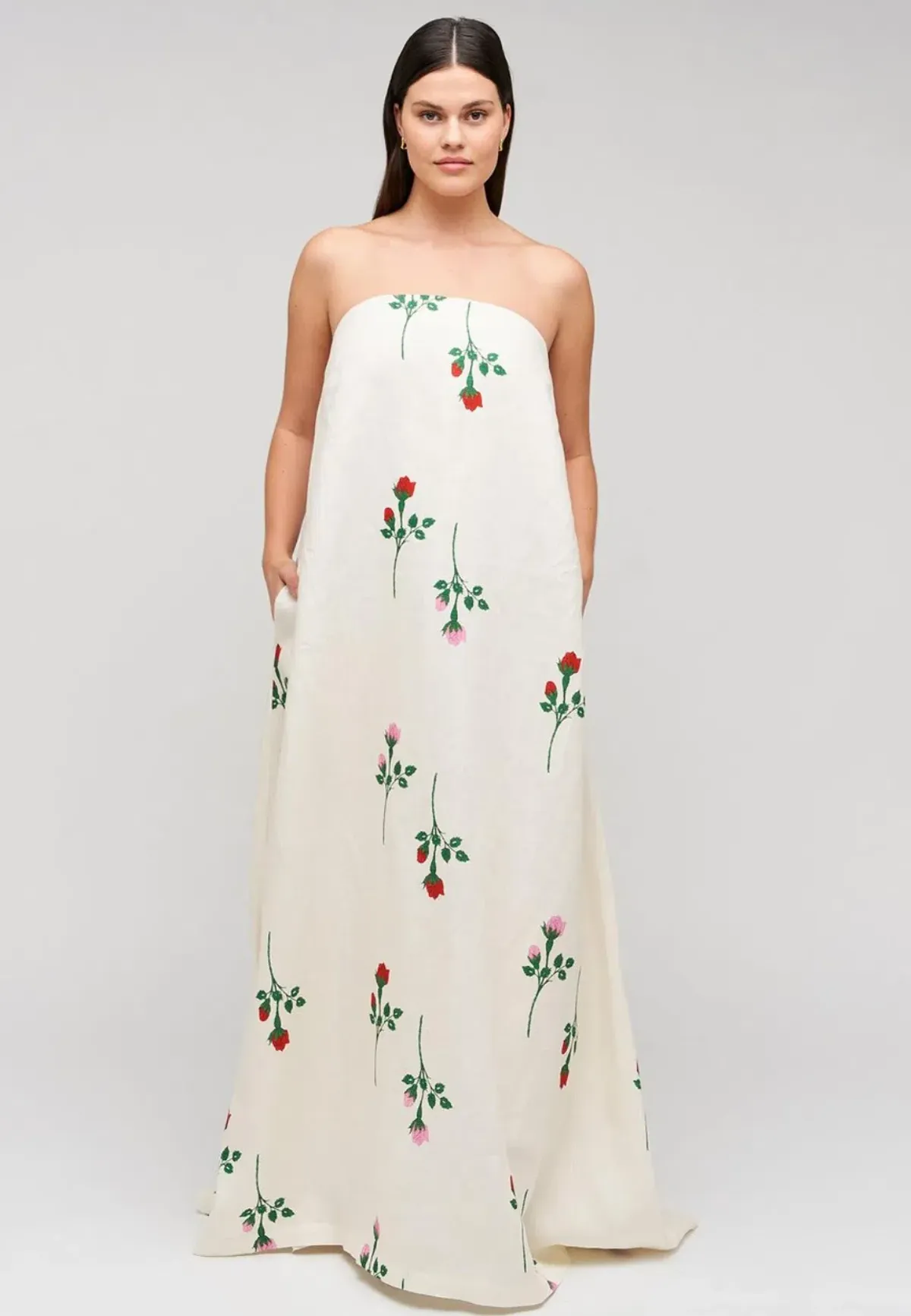 Oroton Rosebud Gown In Antique White Size AU 10 - Image 4