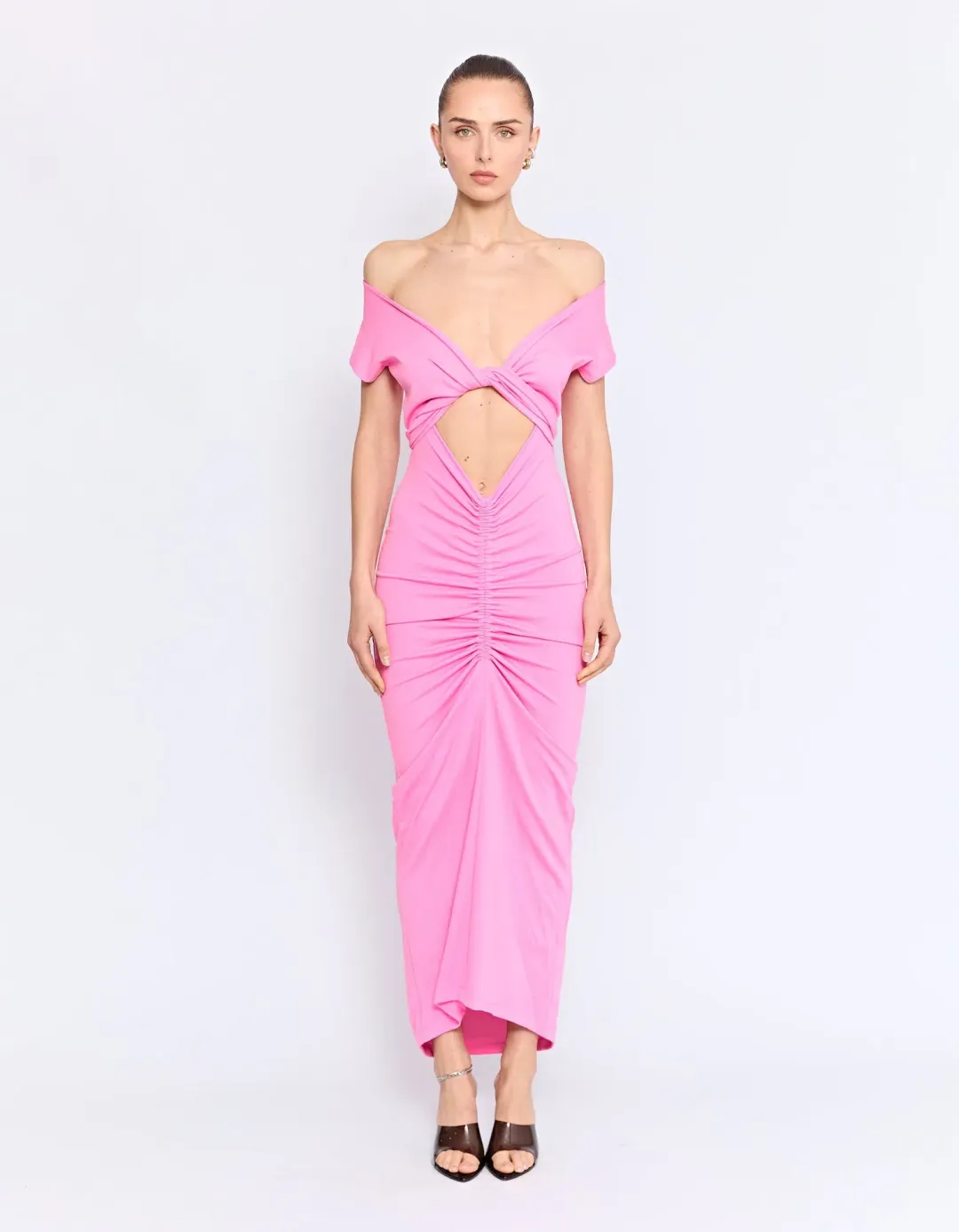 Pfeiffer Ramos Midi Dress Pink Size M / AU 10 for rent on The Volte - main image