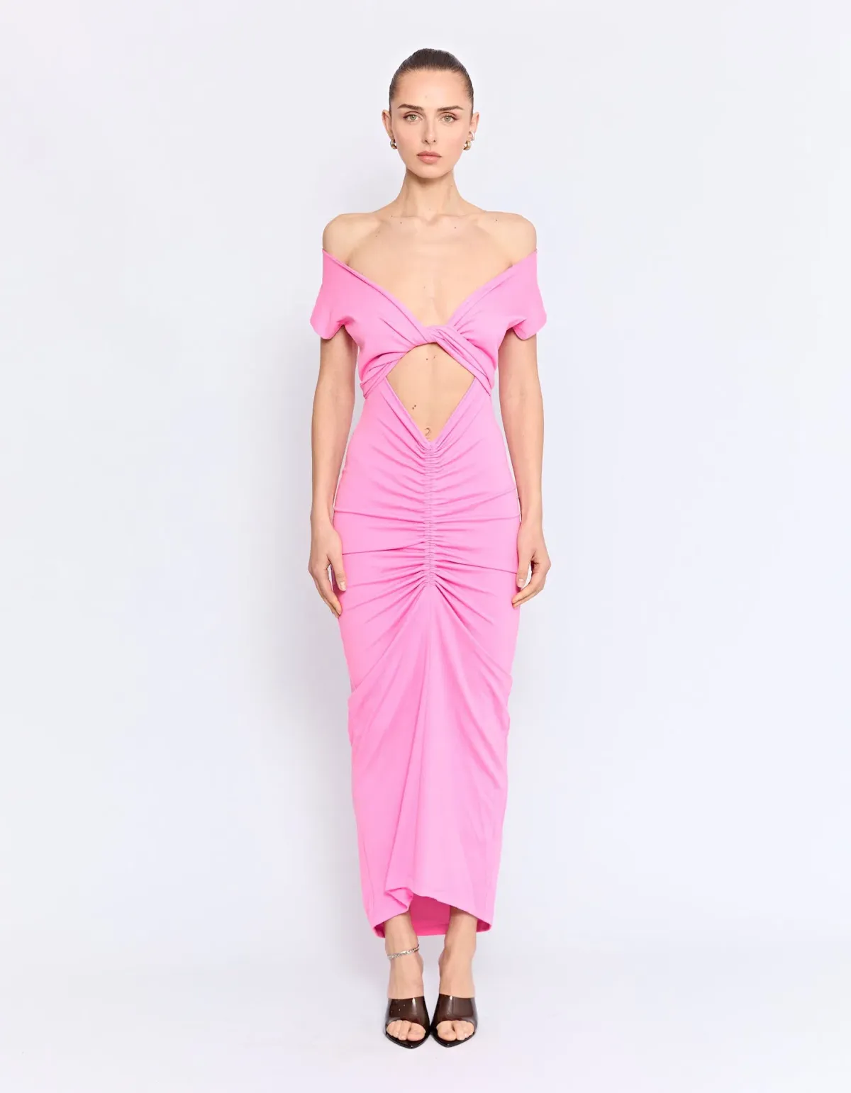 Pfeiffer Ramos Midi Dress Pink Size M / AU 10 - Image 1