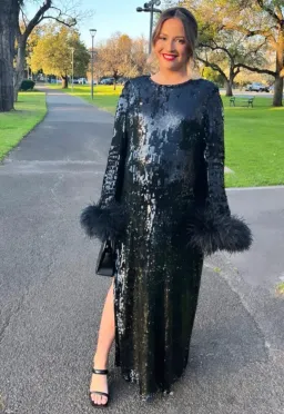 Rachel Gilbert Xanthy Gown Black Size 1 / AU 8 for rent on The Volte - image 3