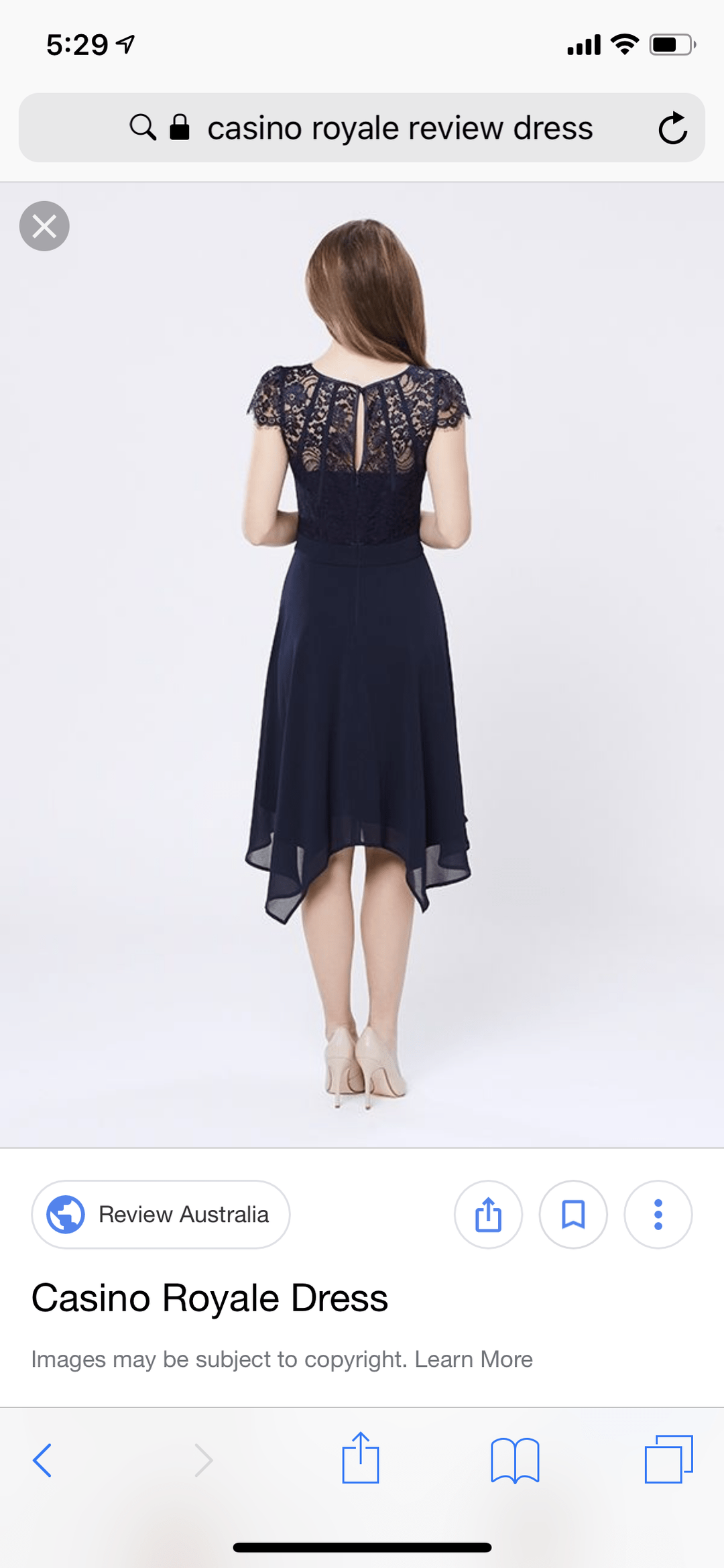 Casino royale navy dress size 10 for rent on The Volte - main image