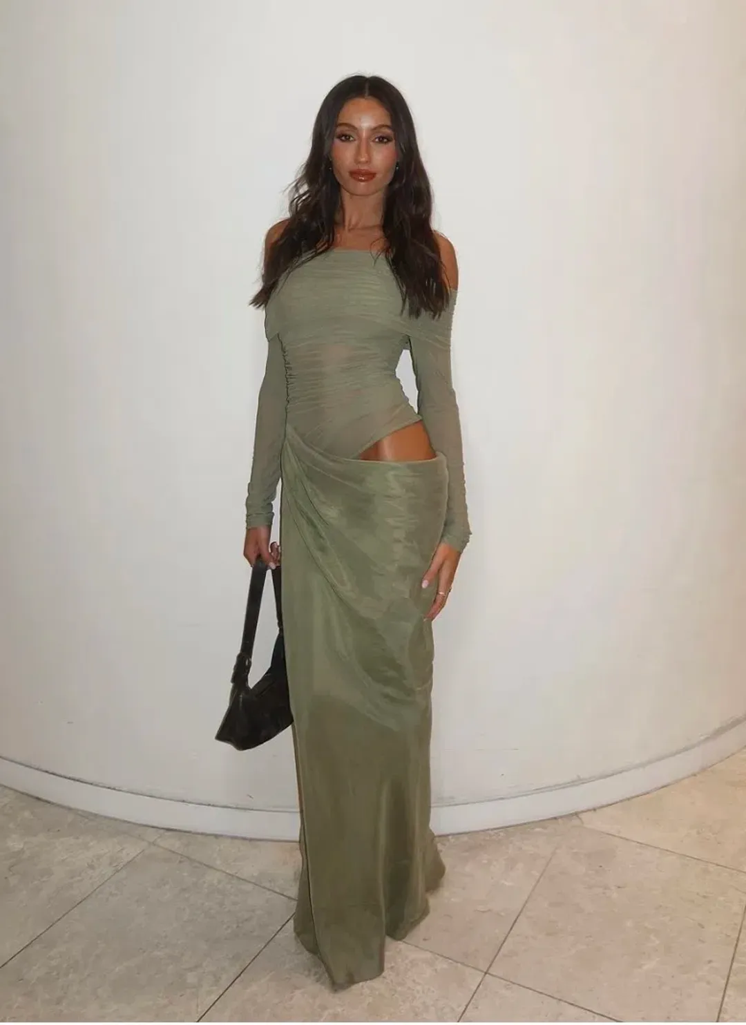 Benni Yasmin Maxi Dress Pistachio Size 8 for rent on The Volte - main image