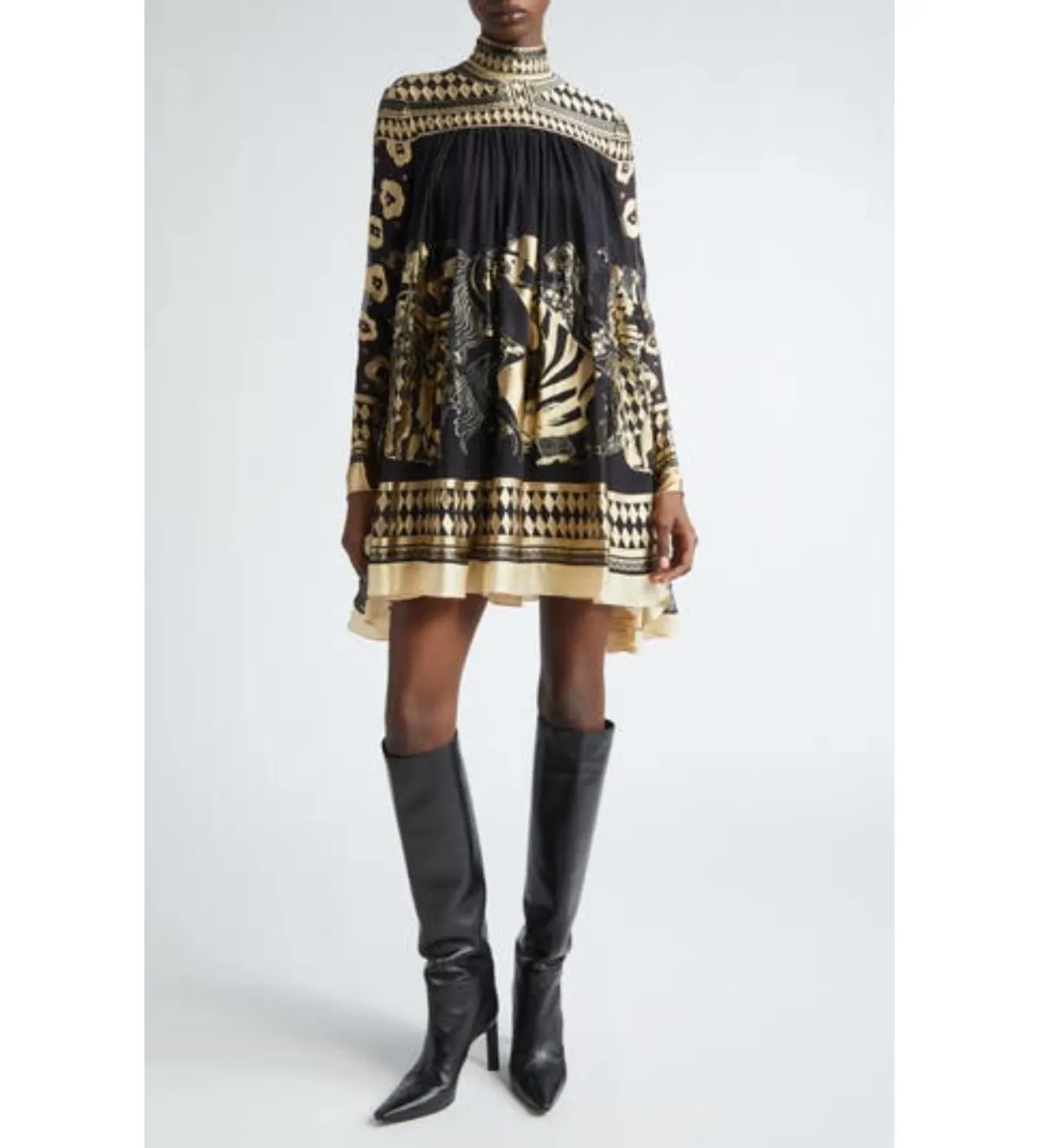 Zimmermann The Illustration Otto Mini Dress in Black/Tea Size OP/Au 6 - Image 1