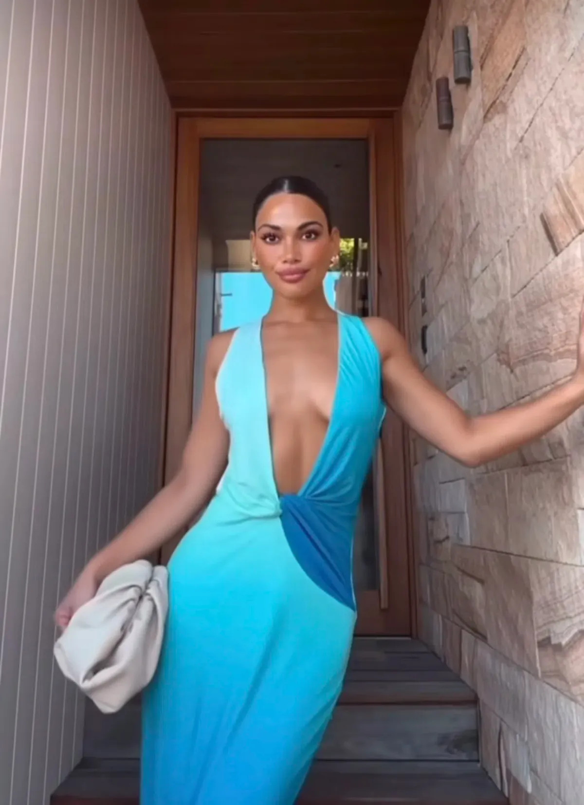 Meshki Stella Dress Blue Size 8 - Image 3