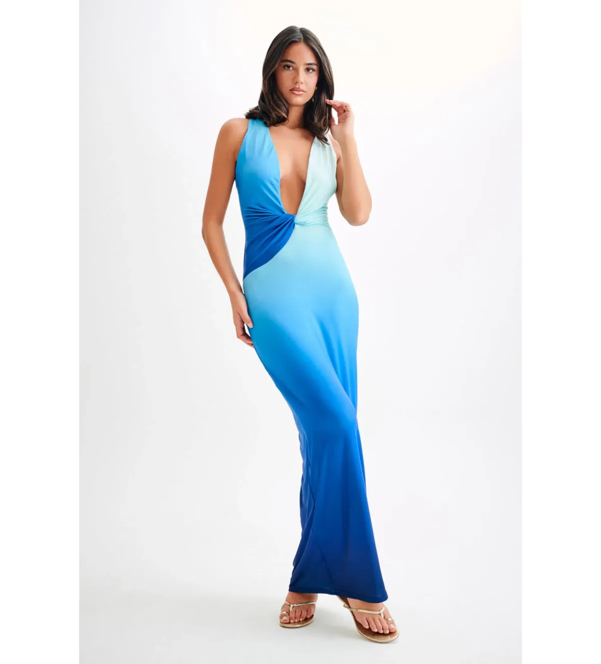Meshki Stella Dress Blue Size 8 for rent on The Volte - main image