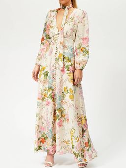 Zimmermann Heather Plunge Long Dress Floral Size AU 6 for rent on The Volte - image 1