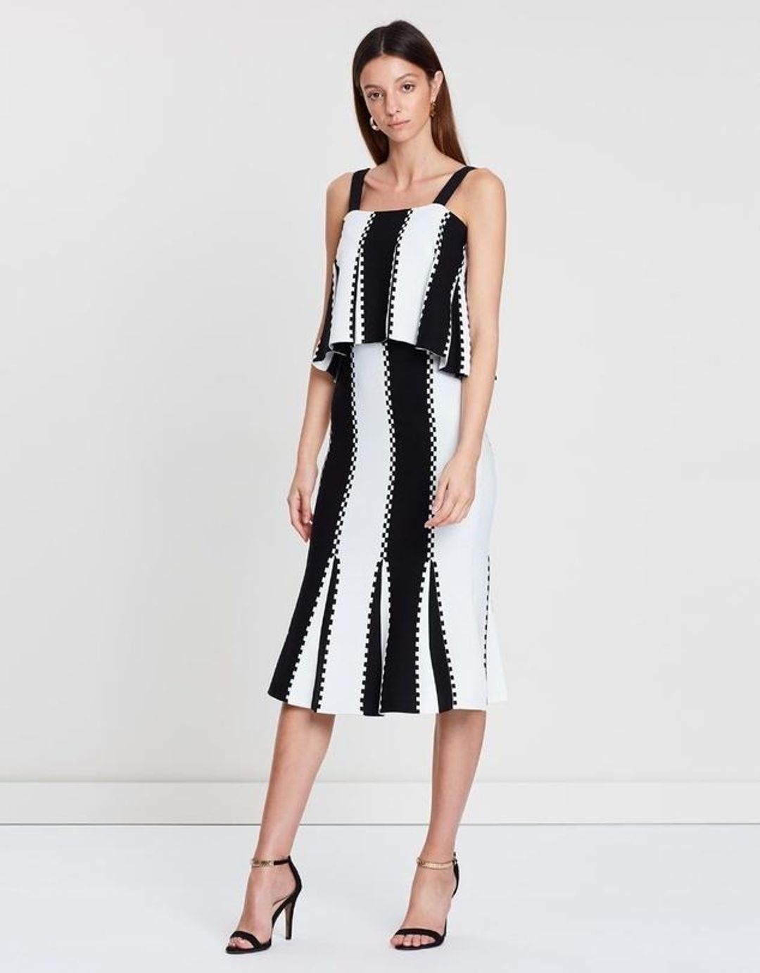 Sass and Bide Letter From Paris Dress Black White Stripe Size 8 for rent on The Volte - main image