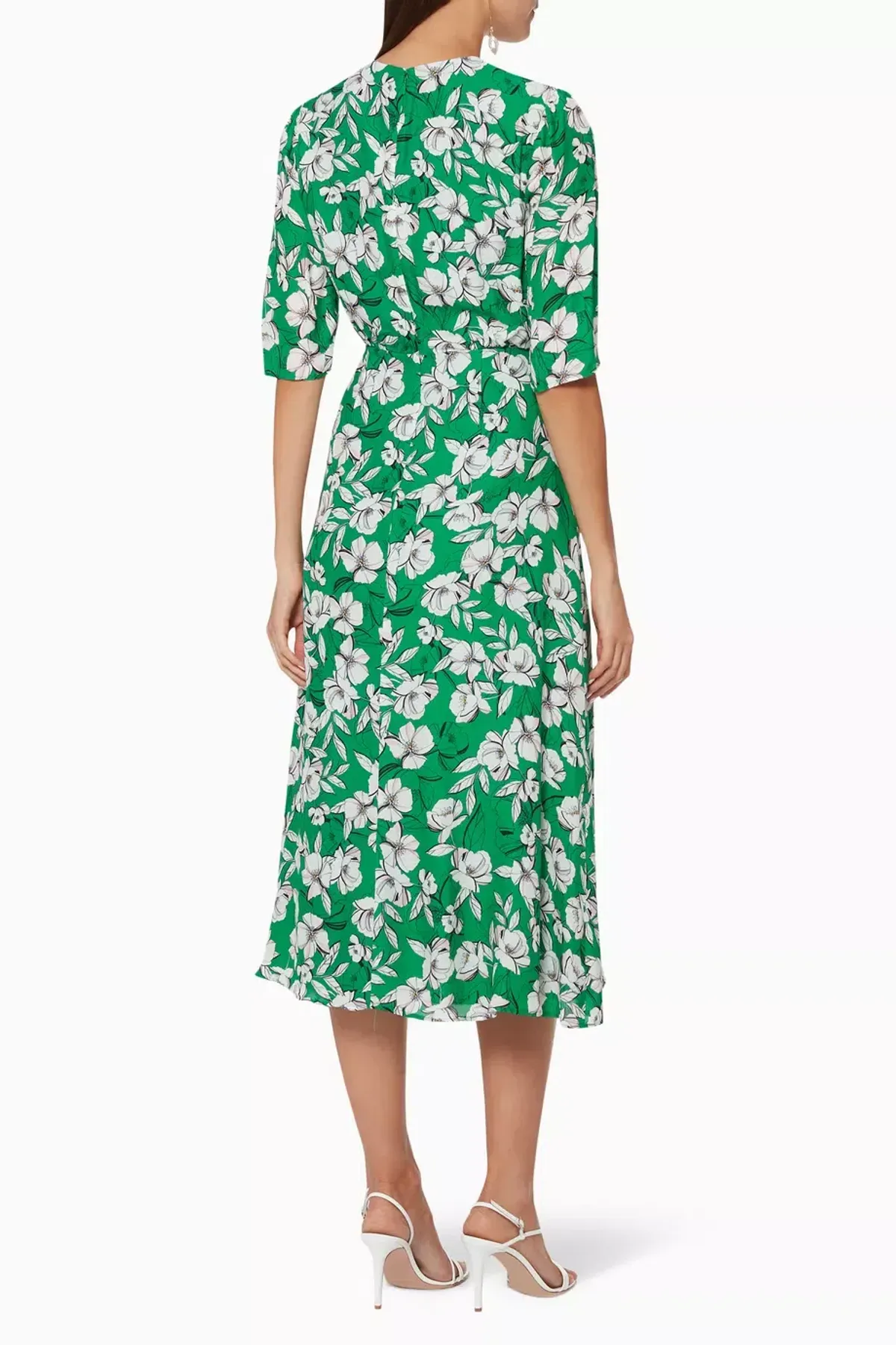 La Maison Talulah That Forever Feeling Midi Dress Green Floral Size 8 - Image 3