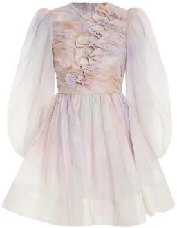 Zimmermann Rhythmic Knot Mini Dress Abstract Rainbow Size 1 / AU 10 for rent on The Volte - image 4