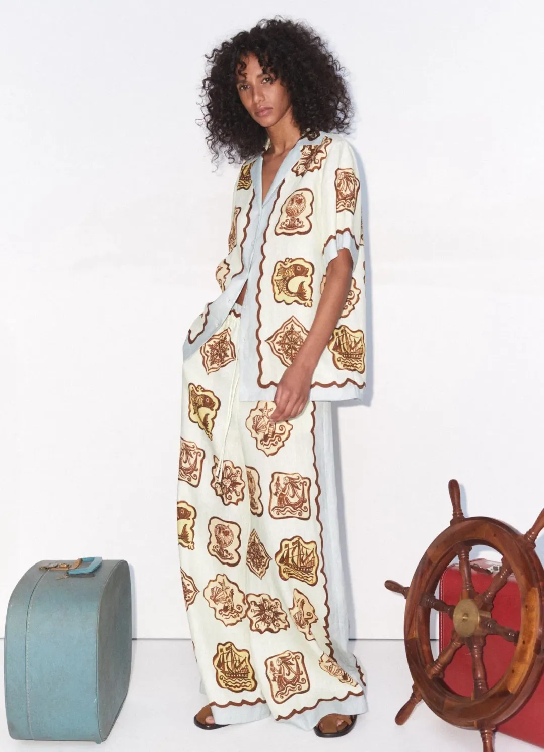 Alemais Relic Shirt & Pant Set Print Size 14 for rent on The Volte - main image