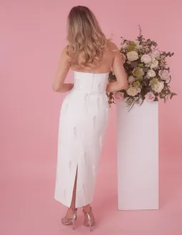 Odd Muse Ultimate Muse Embellished Midi Dress White Size 12 for rent on The Volte - image 2