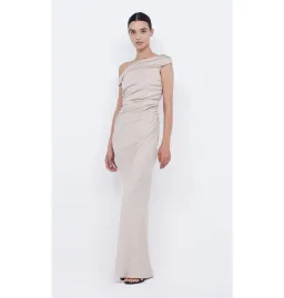 Bec & Bridge Eternity Off Shoulder Maxi Dress Sand Size AU 14 for rent on The Volte - image 2