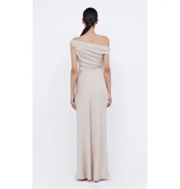 Bec & Bridge Eternity Off Shoulder Maxi Dress Sand Size AU 14 for rent on The Volte - image 4