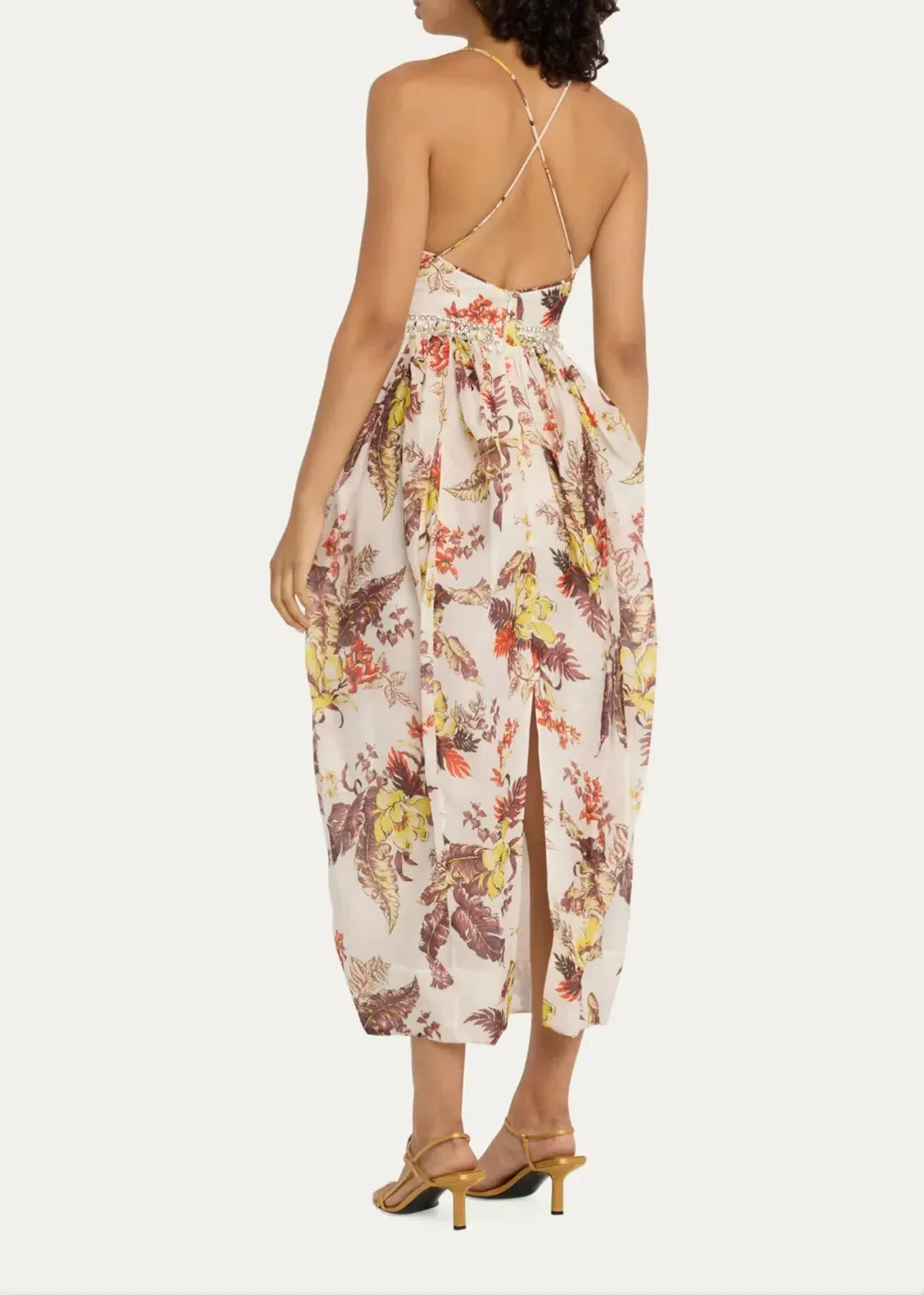 Zimmermann Matchmaker Tulip Dress Ivory Tropical Floral Size 0P / AU 6 - Image 2