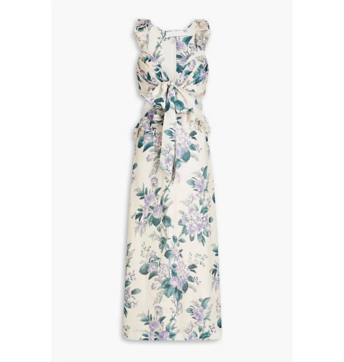Zimmermann Cassia Ruffle Midi Dress Hydrangea Floral Size 2 / AU 12 - Image 3