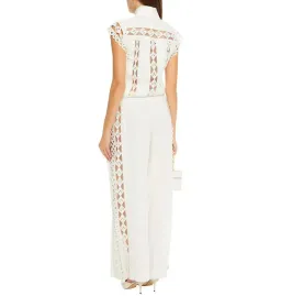 Zimmermann Moncur Studded Jumpsuit Ivory Size 0 / AU 8 for rent on The Volte - image 2