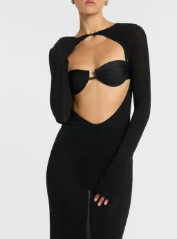 Sir the Label Eva Knit Midi Dress Black Size 0P / AU 6 for rent on The Volte - image 5