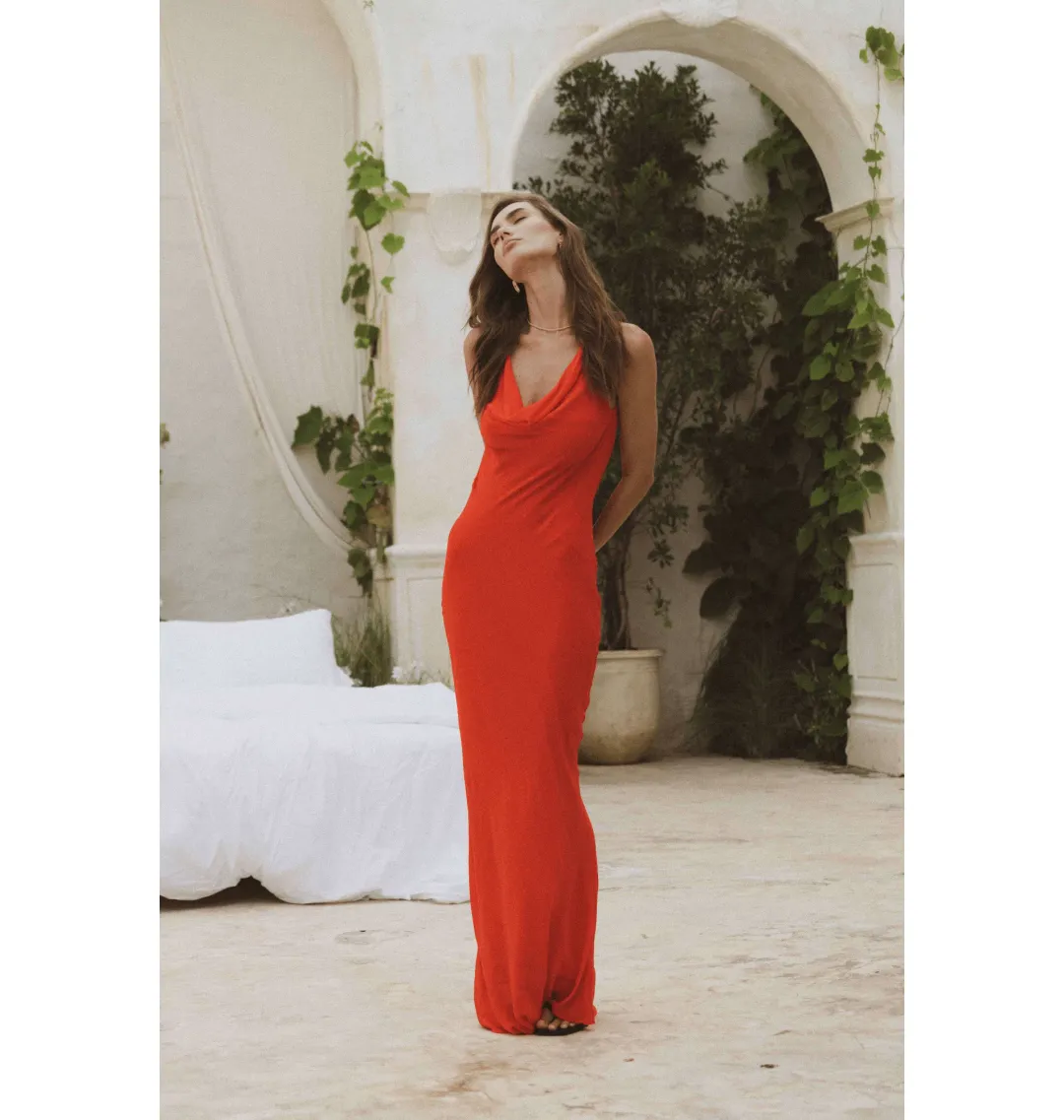 Isabelle Quinn Gracie Maxi Dress Red Size AU 10 for rent on The Volte - main image