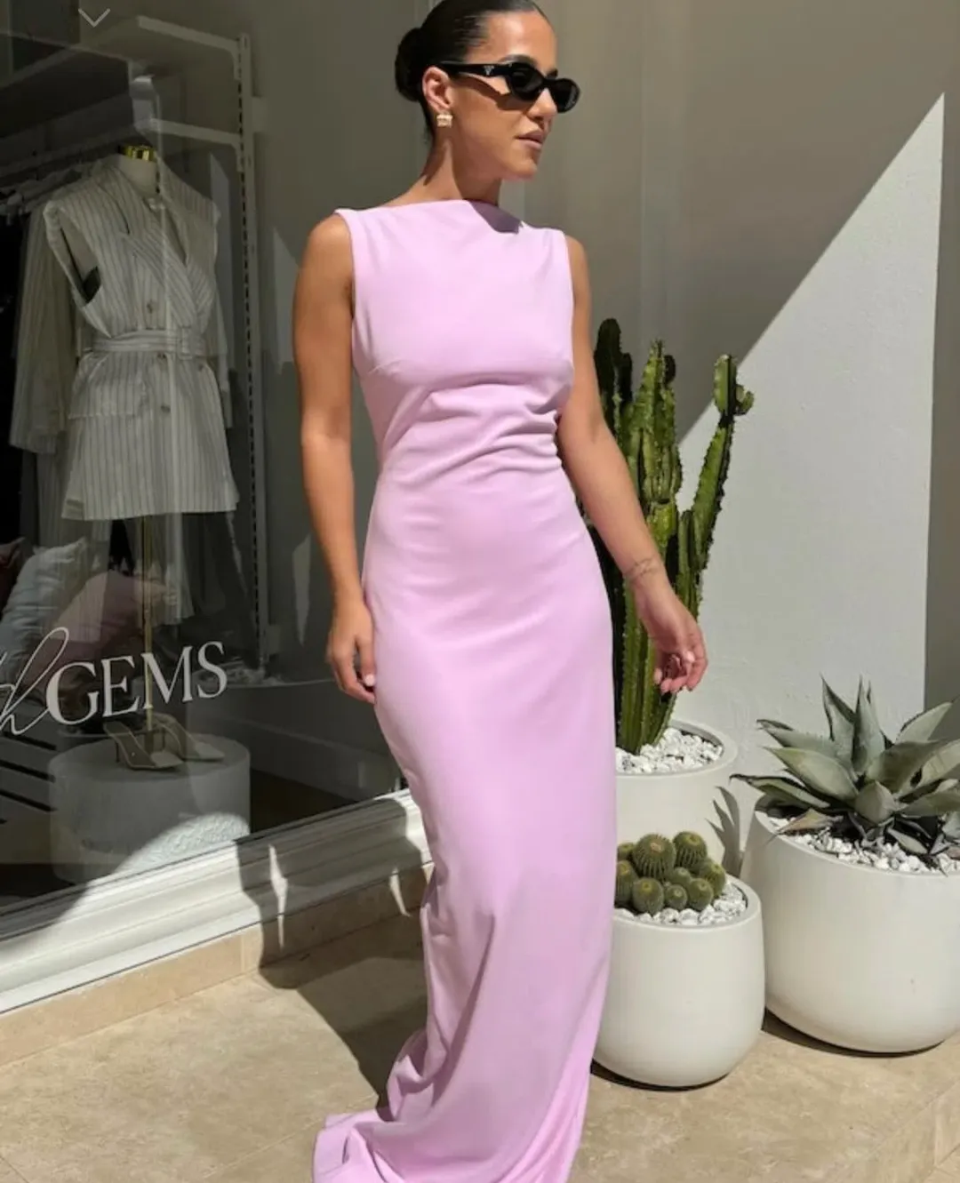 Effie Kats Verona Gown In Taffy Pink Size XS/Au 6 for rent on The Volte - main image