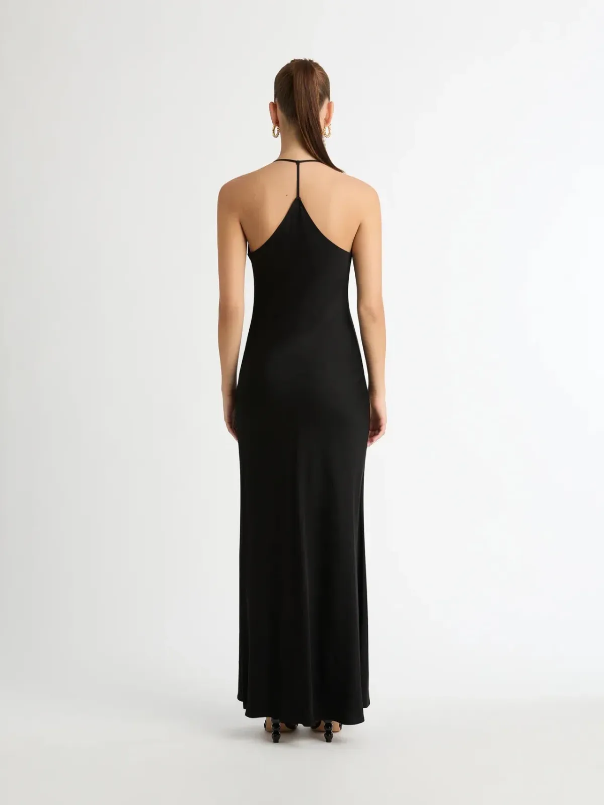 Sheike Ivy Draped Maxi Dress Black Size 10 - Image 3