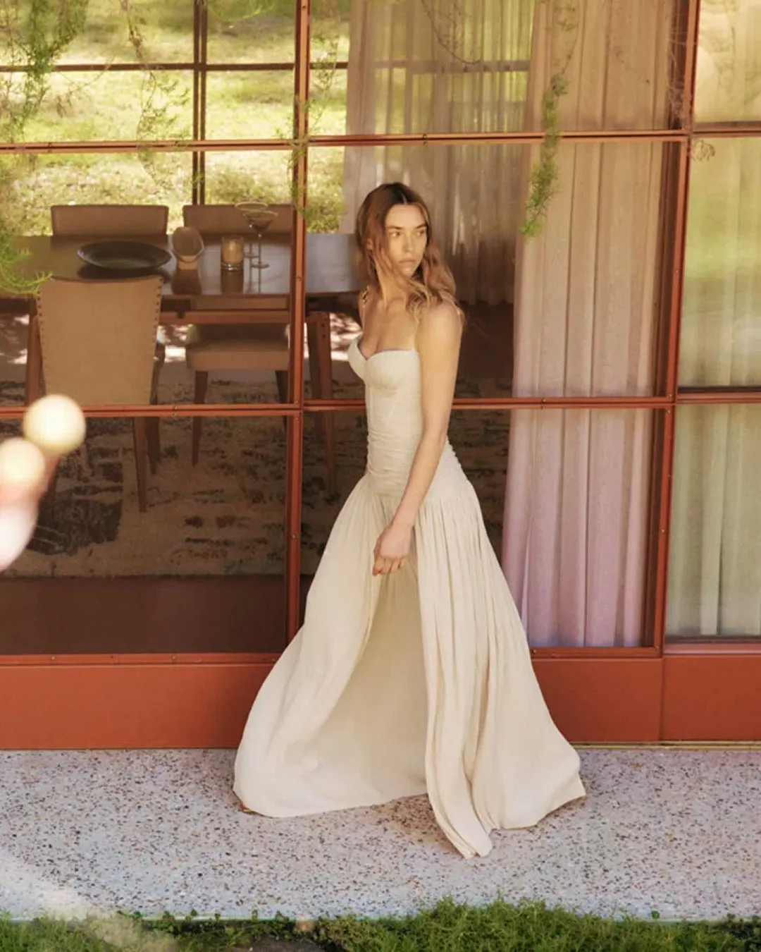 Manning Cartell Double Time Pleat Dress Nougat Size 6 for rent on The Volte - main image