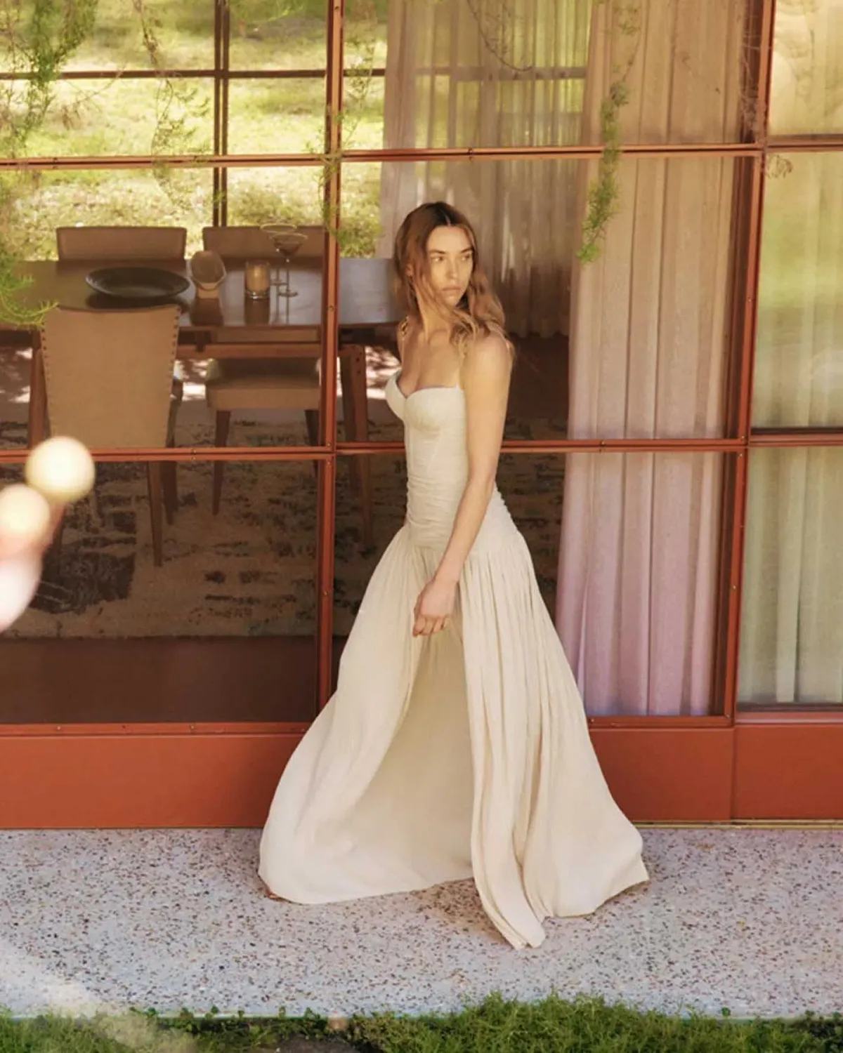 Manning Cartell Double Time Pleat Dress Nougat Size 6 - Image 4