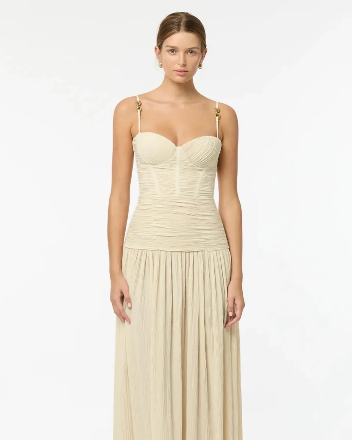 Manning Cartell Double Time Pleat Dress Nougat Size 6 - Image 2