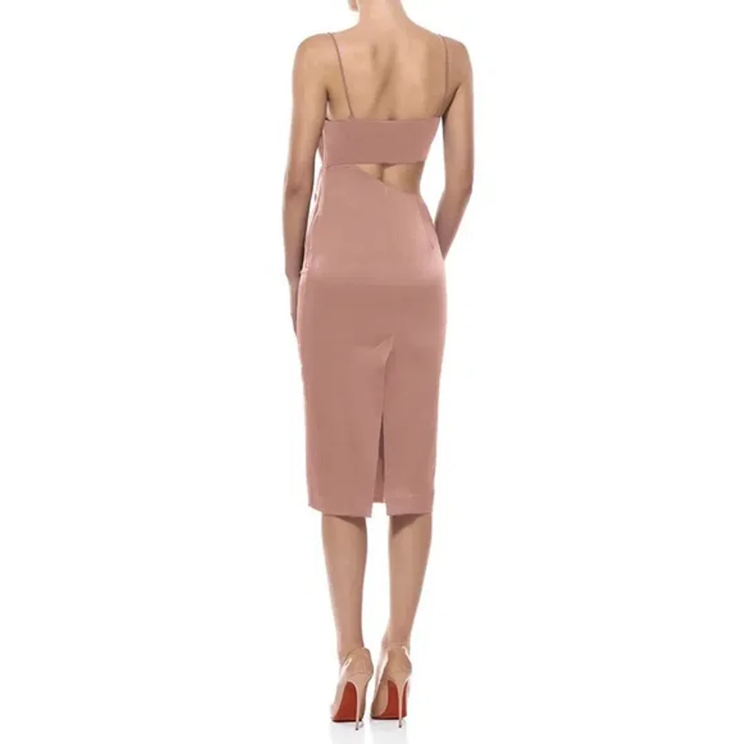 MISHA Selina Slip Dress Nude Champagne Size 6/XS for rent on The Volte - main image