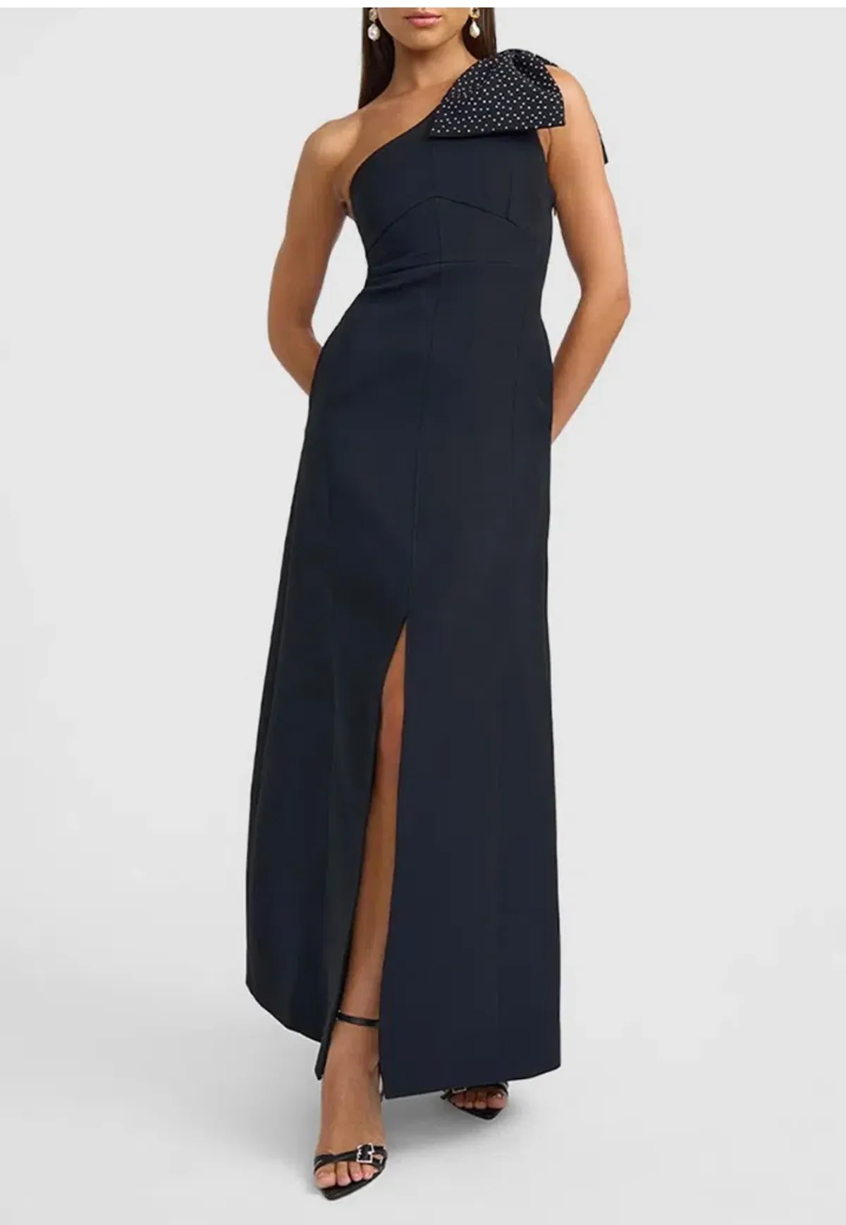 By Johnny Black Tie Bow Gown Black Size 10 - Image 4