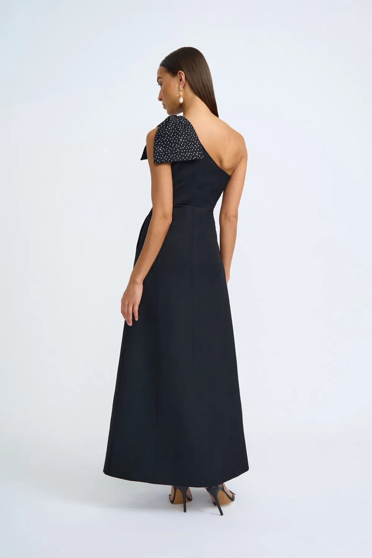 By Johnny Black Tie Bow Gown Black Size 10 - Image 3