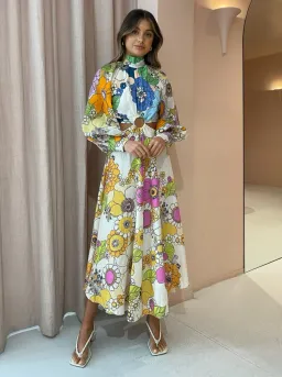 Alemais Farrah Cut Out Midi Dress Floral Size 8 for rent on The Volte - image 4