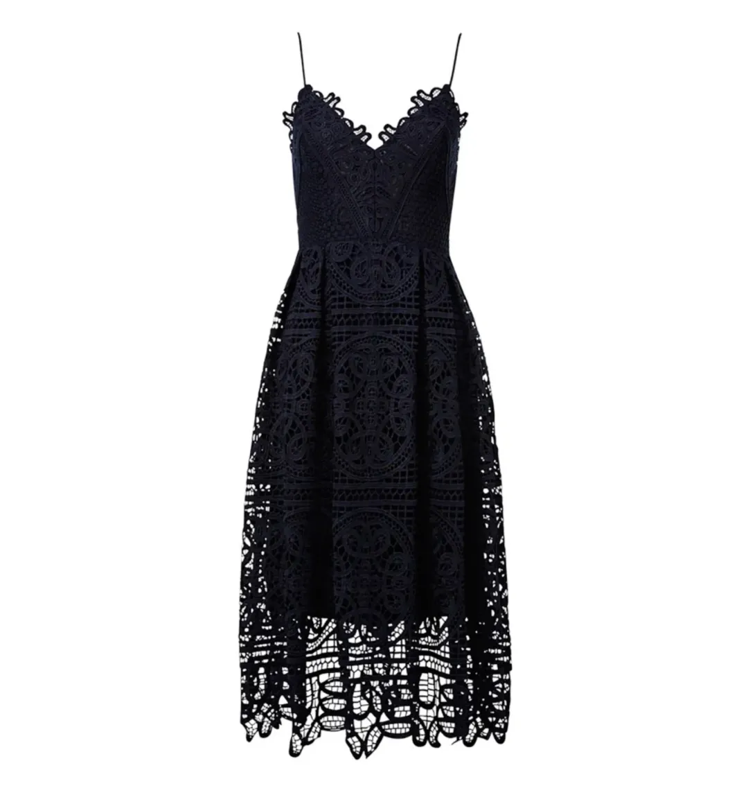 Seed Heritage Broderie Lace Dress Black Size AU 12 for rent on The Volte - main image