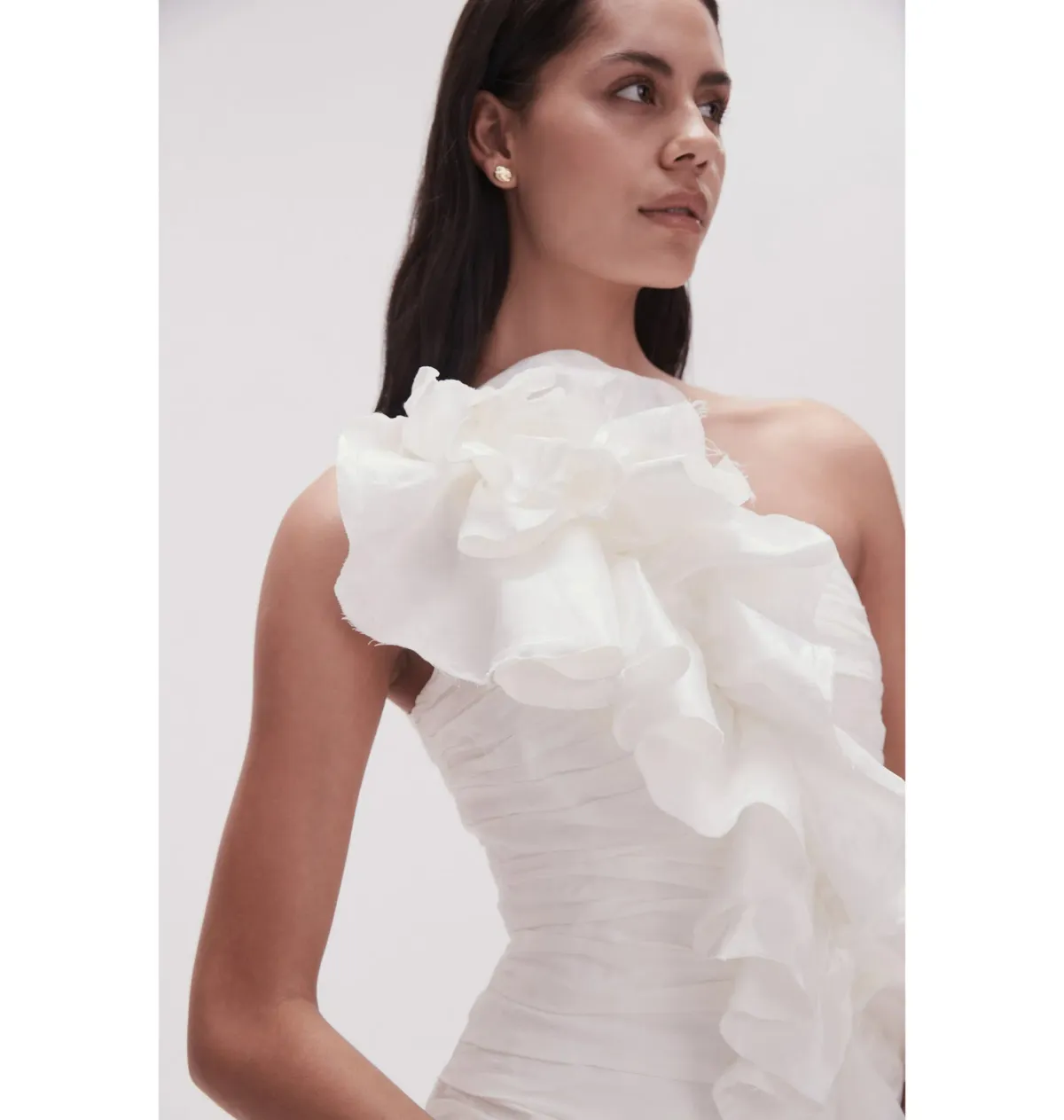 Aje Adelia Ruffle Mini Dress Ivory Size AU 10 - Image 3