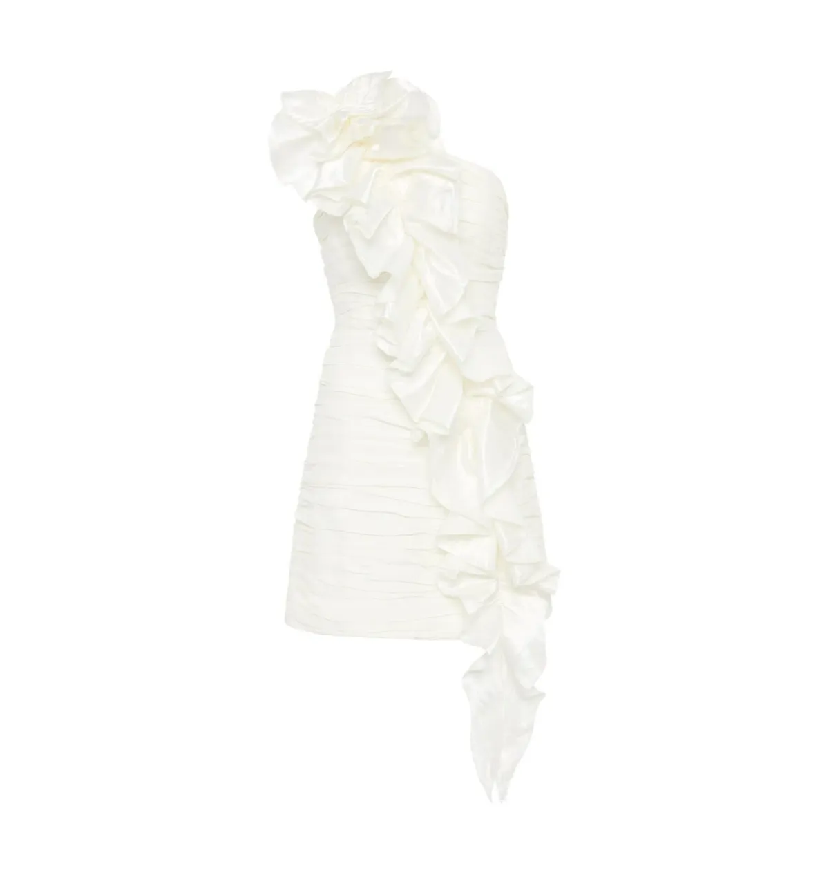 Aje Adelia Ruffle Mini Dress Ivory Size AU 10 - Image 2