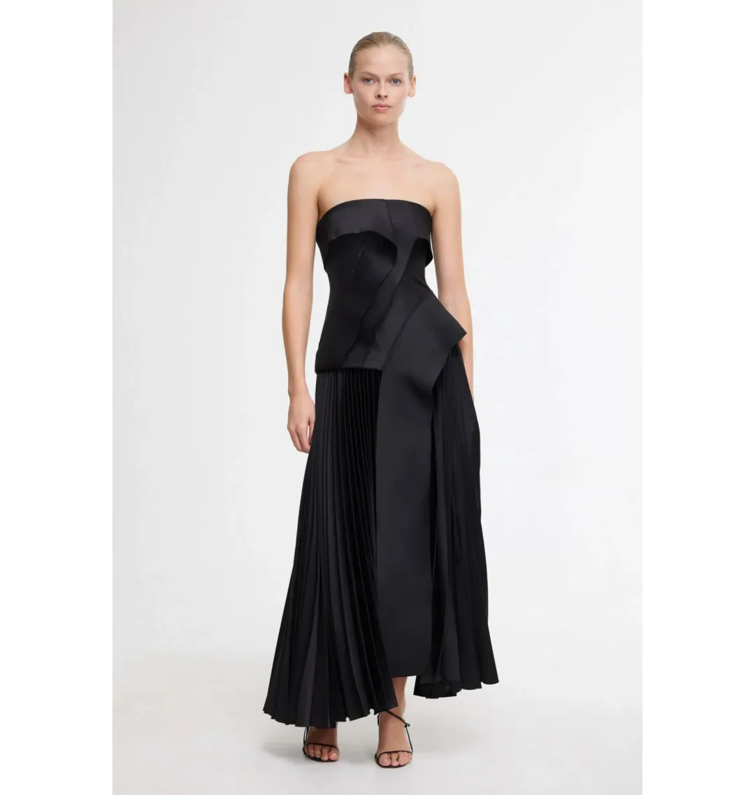 Acler Hammil Midi Dress Black Size AU 14 for rent on The Volte - main image