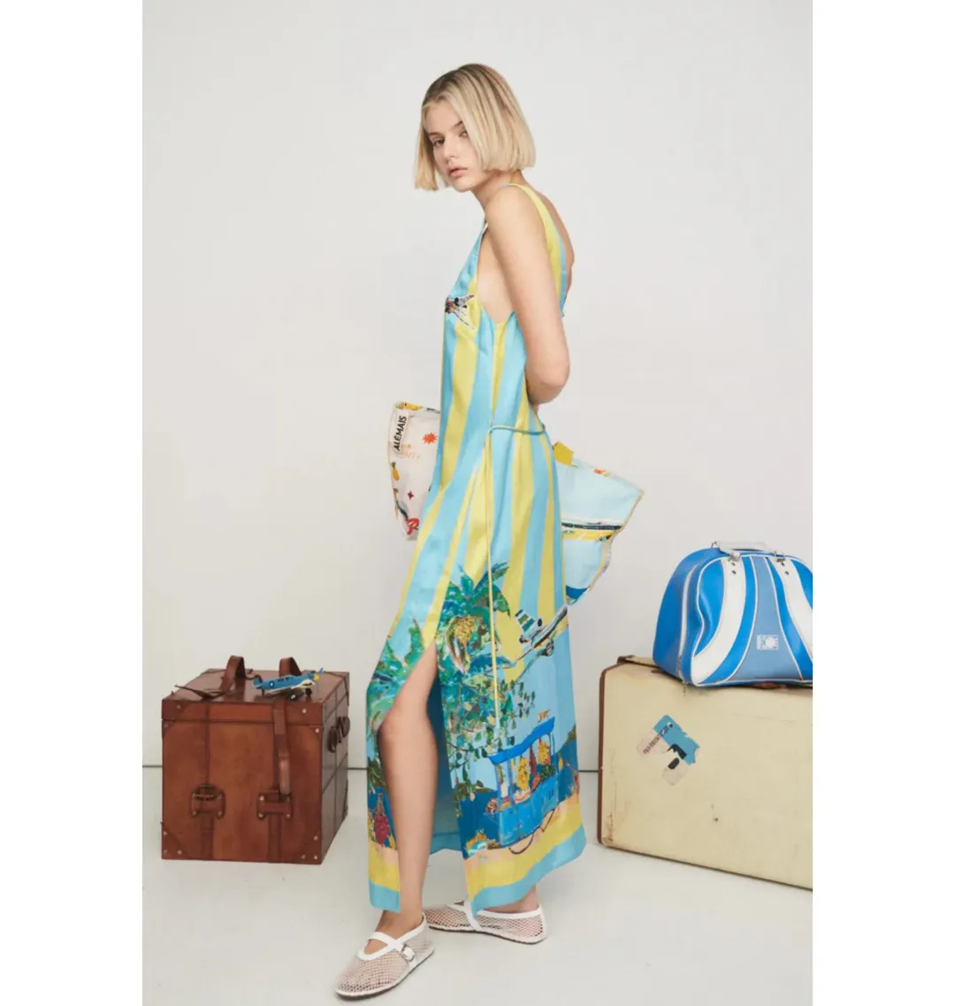 Alemais All Aboard Sleeveless Midi Dress Multi Size AU 10 for rent on The Volte - main image