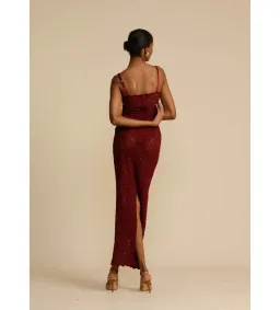 Arcina Ori Margot Dress Wine Size 8 for rent on The Volte - image 3