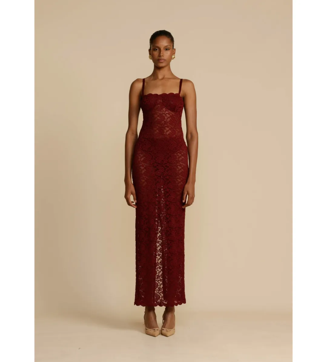 Arcina Ori Margot Dress Wine Size 8 for rent on The Volte - main image