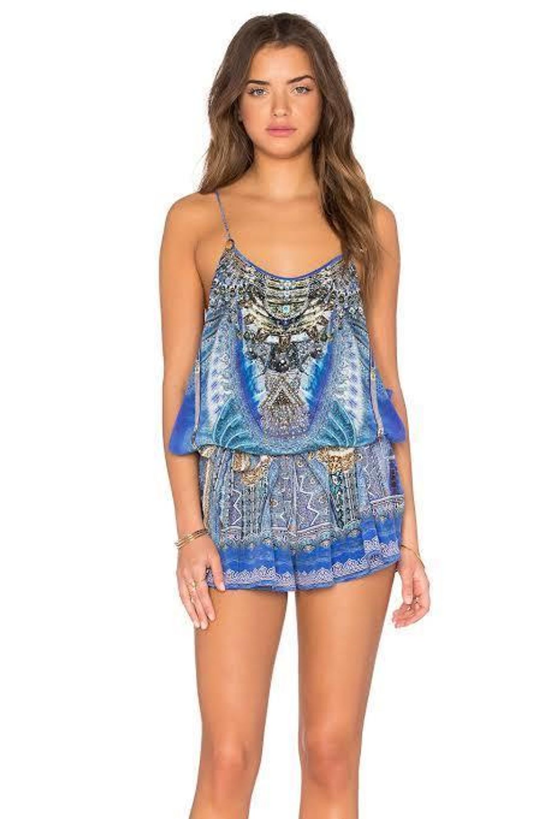 Camilla Palace of Dreams Shoestring Strap Playsuit Print Size 1 for rent on The Volte - main image