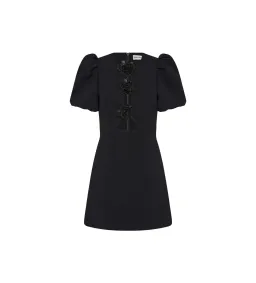 Rebecca Vallance Aubree Flower Mini Dress Black Size 6 for rent on The Volte - image 4